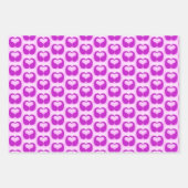 Modernes, Abstrakt umgebautes Herz Art Muster Geschenkpapier Set (Vorderseite 2)