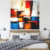 Modernes Abstrakte: Handgemachte Kunst Leinwanddruck (Insitu (Schlafzimmer))
