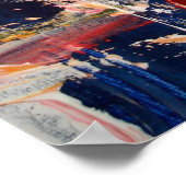 Modernes Abstrakter Expressionist-Kunstwerk-Poster Poster (Ecke)