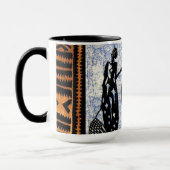 Modernes Abstraktes afrikanisches Design Tasse (Links)