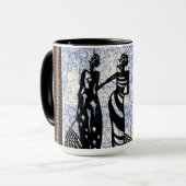 Modernes Abstraktes afrikanisches Design Tasse (Vorderseite Links)