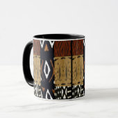 Modernes Abstraktes afrikanisches Design Tasse (Vorderseite Links)