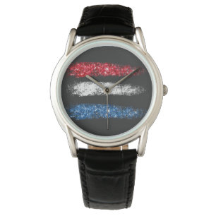 *~* Modernes Abstraktes amerikanisches Flag - USA Armbanduhr