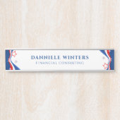 Modernes Abstraktes amerikanisches Flaggendesign Türschild (Vorderseite )