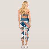 Modernes Abstraktes Angesagtes geometrisches Mosai Capri Leggings (Rückseite)