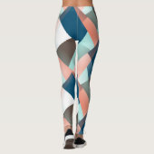 Modernes Abstraktes Angesagtes geometrisches Mosai Leggings (Rückseite)