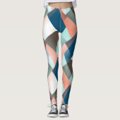 Modernes Abstraktes Angesagtes geometrisches Mosai Leggings (Vorderseite)