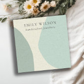 Modernes Abstraktes Aqua Blue Blank Juwelier Displ Quadratische Visitenkarte