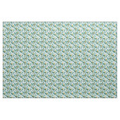 Modernes, Abstraktes, Aquamarin-gelb gestrichenes Stoff (Yard (91,4 cm))