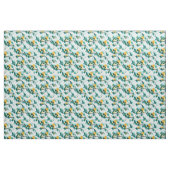 Modernes, Abstraktes, Aquamarin-gelb gestrichenes Stoff (Fat Quarter (45,7 x 55,9 cm))
