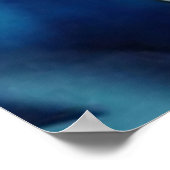 Modernes Abstraktes, Aquamarines Rot-Blau Schöne Poster (Ecke)