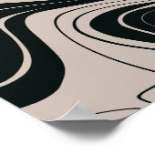 Modernes Abstraktes Aquamarines und schwarzes Must Poster (Ecke)