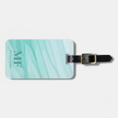 Modernes Abstraktes Aquamarines Wasserfarbmuster - Gepäckanhänger (Vorderseite horizontal)
