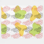 Modernes Abstraktes Aquarellmuster Fleecedecke (Vorderseite (Horizontal))