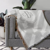 Modernes Abstraktes Arrow-Grau-Monogramm-Muster Decke