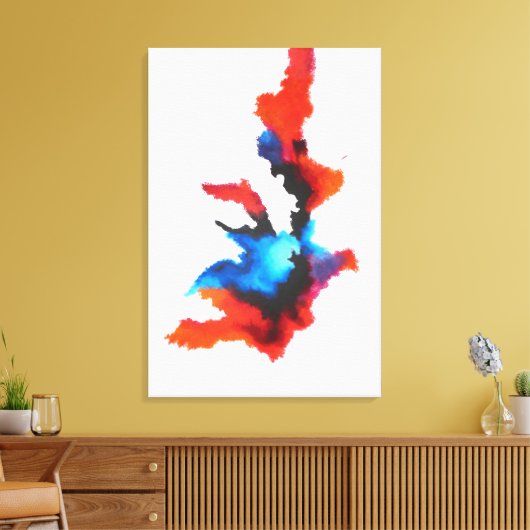 Modernes Abstraktes Ausdrucksmittel Schwarz-Weiß Leinwanddruck (Insitu (Wohnzimmer))