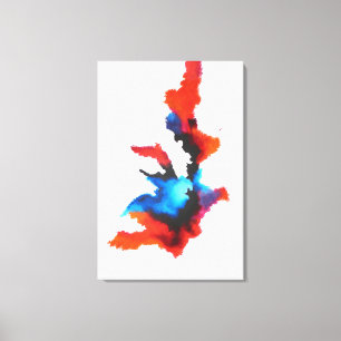 Modernes Abstraktes Ausdrucksmittel Schwarz-Weiß Leinwanddruck