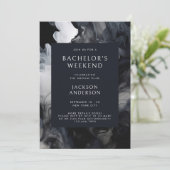 Modernes Abstraktes Bachelor-Wochenende Einladung (Stehend Vorderseite)