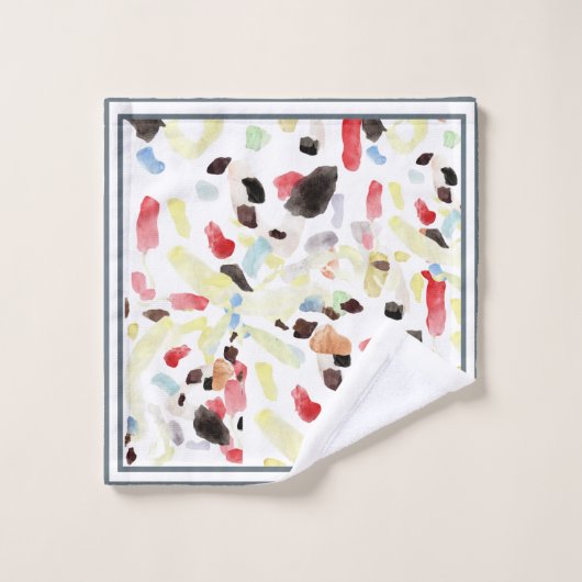 Modernes Abstraktes Badetuch-Set Badhandtuch Set (Waschlappen)