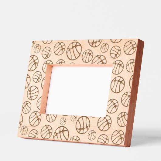 Modernes Abstraktes Basketballmuster Geätzte Rahmen (Links)