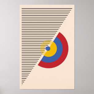 Modernes Abstraktes Bauhaus Printeller Deko