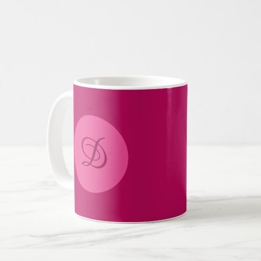 Modernes abstraktes Beerenrosa Kaffeetasse (Vorderseite Links)