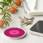 Modernes abstraktes Beerenrosa Schlüsselanhänger (Seite)