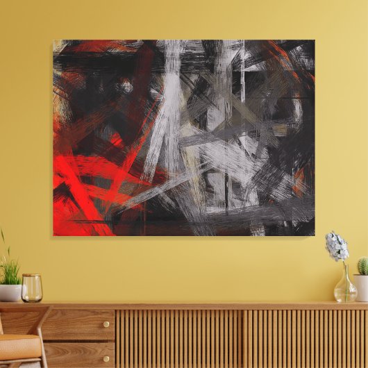 Modernes Abstraktes Bild #2 Leinwanddruck (Insitu (Wohnzimmer))