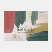 Modernes Abstraktes Bild | Monogram Christmas Fußmatte (Vorderseite)