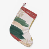 Modernes Abstraktes Bild | Monogram Christmas Kleiner Weihnachtsstrumpf (Vorderansicht (hängend))