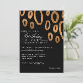 Modernes Abstraktes Birthday Soiree Party Einladung (Stehend Vorderseite)