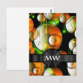 Modernes abstraktes Blasenmuster Postkarte (Vorne/Hinten)