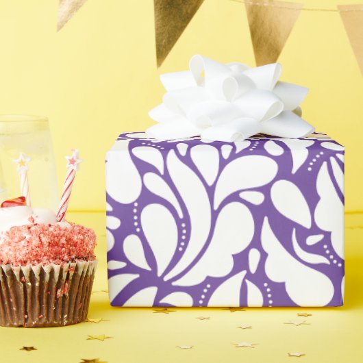 Modernes abstraktes Blattmuster Geschenkpapier (Geburtstagsparty)