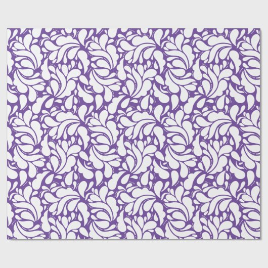 Modernes abstraktes Blattmuster Geschenkpapier (Flach)