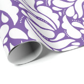 Modernes abstraktes Blattmuster Geschenkpapier (Rolleneckpunkt)