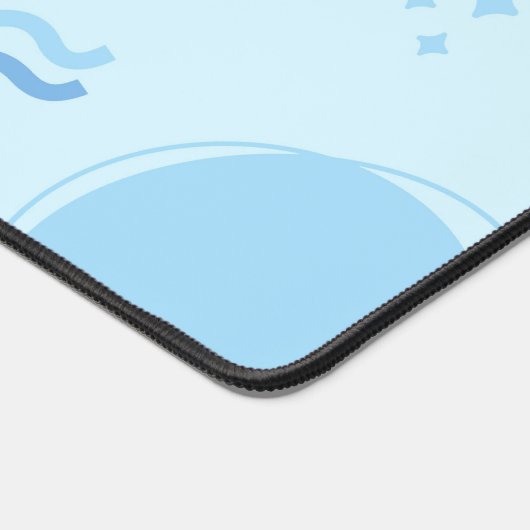 Modernes Abstraktes Blau Minimalistisch Schreibtischunterlage (Ecke)