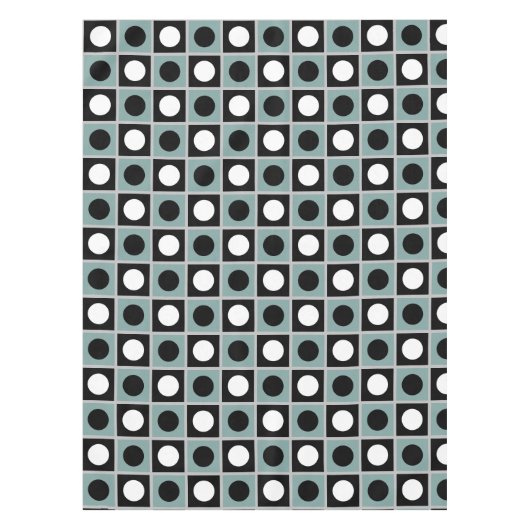 Modernes Abstraktes Blau-Schwarz-Weiß-Tablett Tischdecke (Vorderseite)