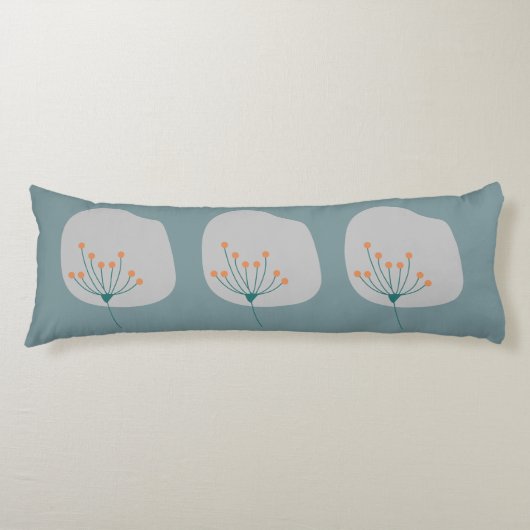 Modernes Abstraktes Blau- und Graudesign Seitenschläferkissen (Vorderseite)