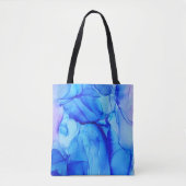 Modernes Abstraktes Blau und Lila Farbtöne Kunst,  Tasche (Vorderseite)