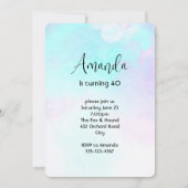 Modernes Abstraktes Blau und Lila Wasserfarbe Gebu Einladung (Vorderseite)