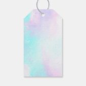 Modernes Abstraktes Blau und Lila Wasserfarbe Viel Geschenkanhänger (Rückseite)