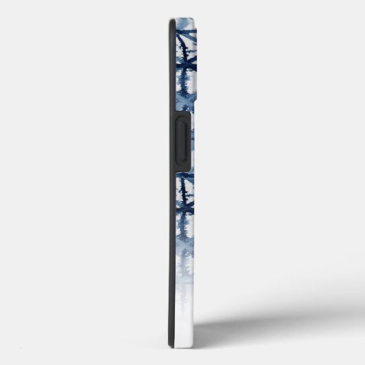 Modernes Abstraktes Blau und Weiß-Shibori-Muster Case-Mate iPhone Hülle (Rückseite / Rechts)