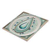 Modernes, Abstraktes Blau- und Weißwasserbad Fliese (Seite)