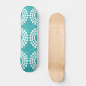 Modernes Abstraktes Blaues Mandala-Muster Skateboard (Vorderseite)