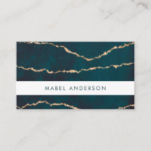 Modernes abstraktes blaues Treibstoff-Goldblatt