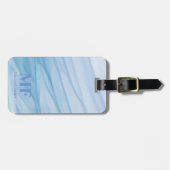 Modernes Abstraktes blaues Wasserfarbmuster - Mono Gepäckanhänger (Vorderseite horizontal)
