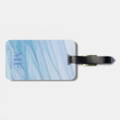 Modernes Abstraktes blaues Wasserfarbmuster - Mono Gepäckanhänger (Rückseite horizontal)