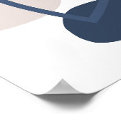 Modernes Abstraktes blaugraues Muster Poster (Ecke)