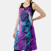 Modernes Abstraktes Blaurosa Pinselstriche Schürze (InSitu)