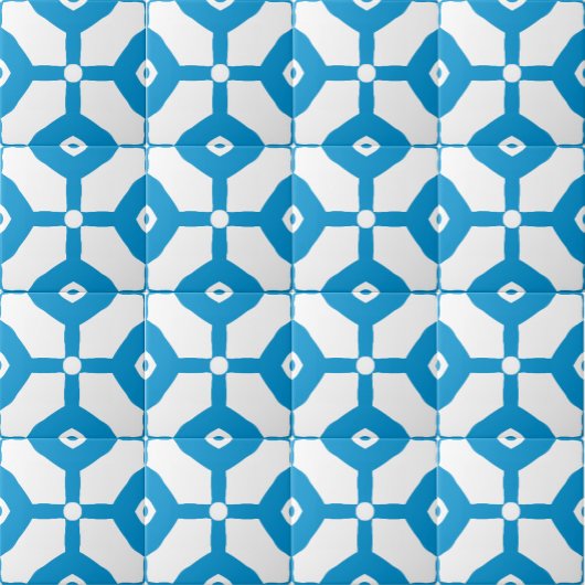 Modernes Abstraktes Blautönmuster Fliese